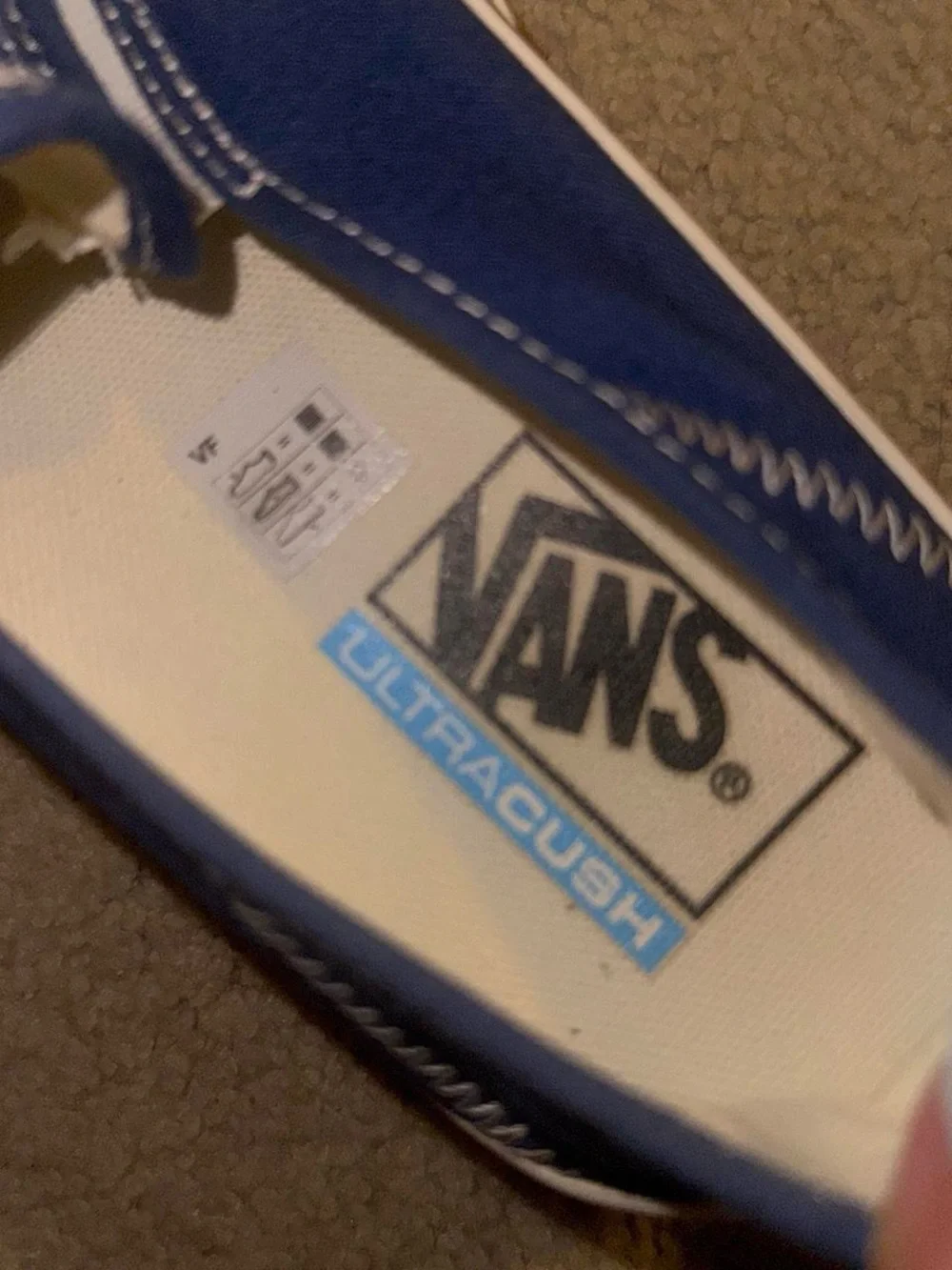 Vans Blue & White Surf Print Slip-On Loafers